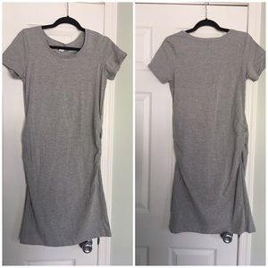 Light Gray Maternity T-shirt Dress